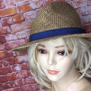 Vintage Country Gentleman Brown Straw Fedora Sunhat